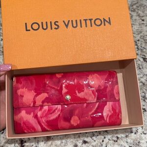 Louis Vuitton Vernis Ikat Flower Floral Pattern Long Wallet